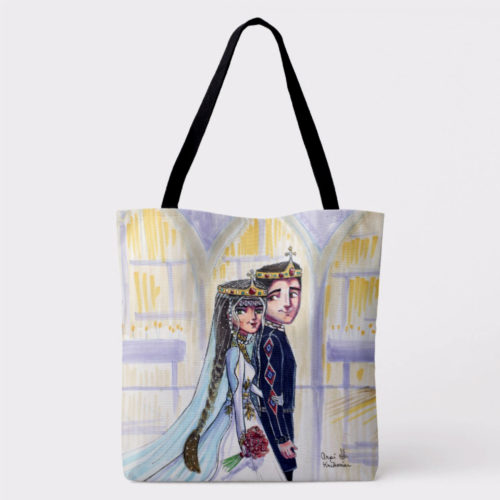 Bride and Groom Totebag