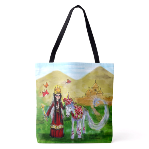 Armenian Princess with Unicorn Totebag