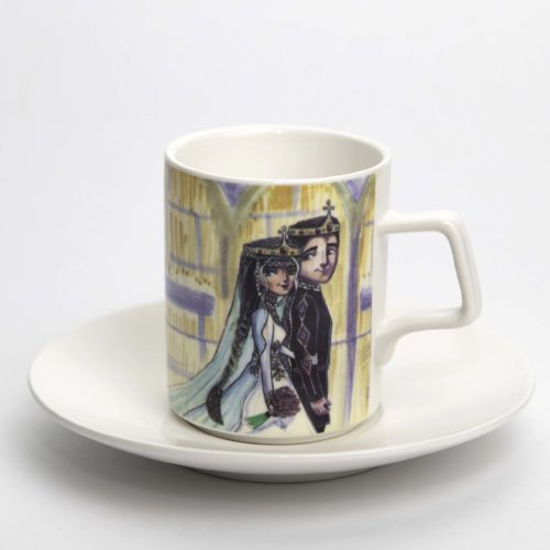 Single BRIDE AND GROOM espresso cup