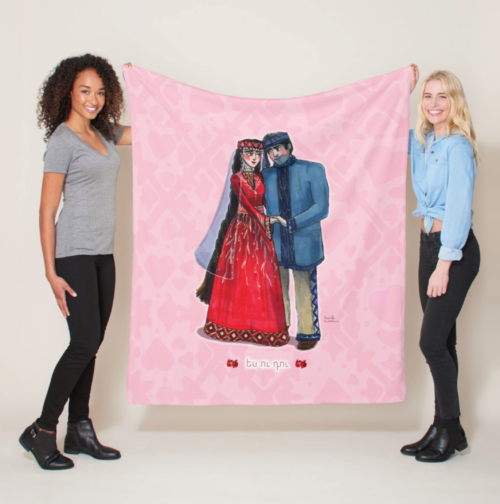 Yes oo Too (me and you) Fleece Blanket - Image 2