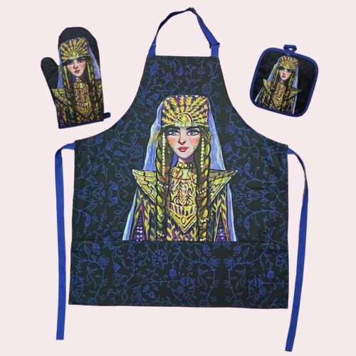 Datev Apron, pot holder, oven mit
